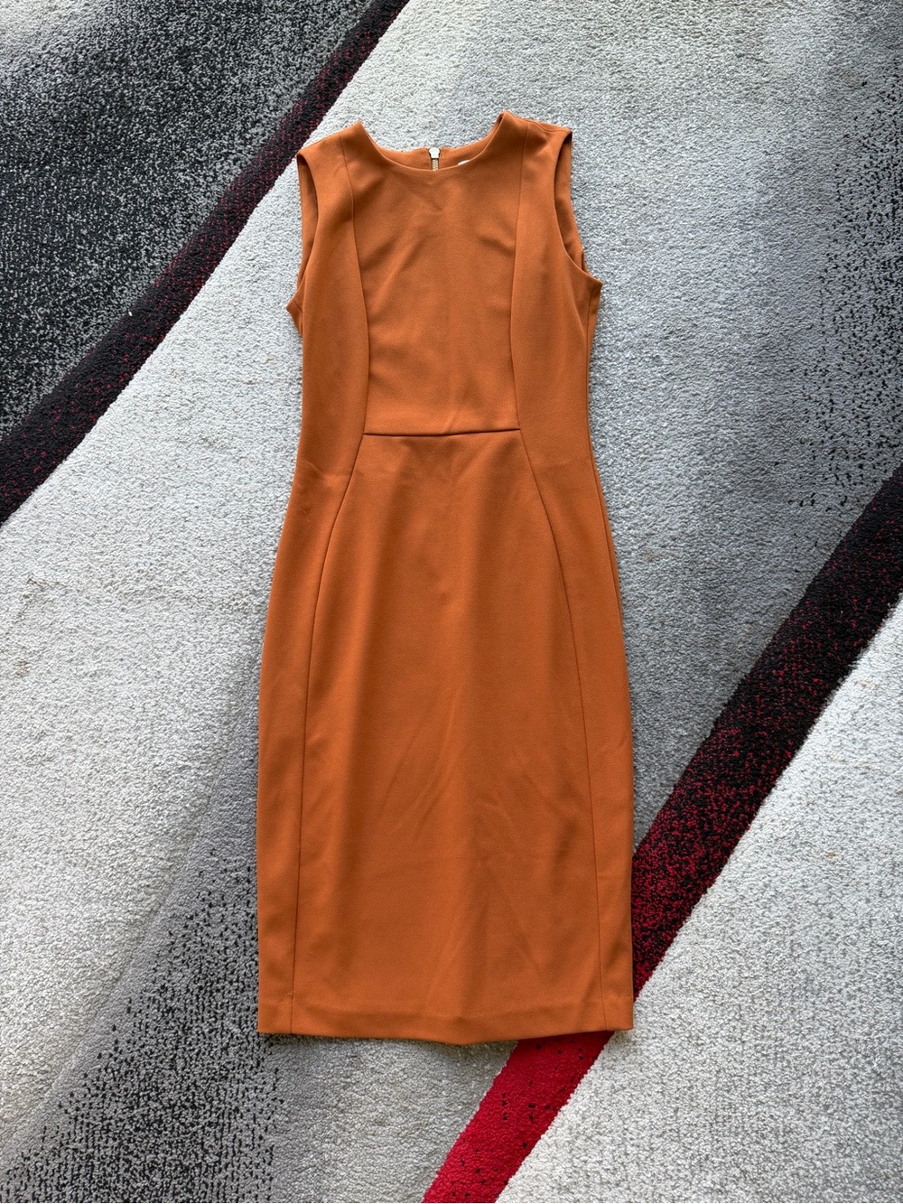 Calvin Klein Rust Orange Sheath Dress